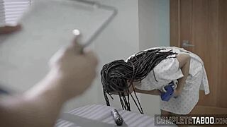African teen engages in hardcore foot fetish sex with doctor