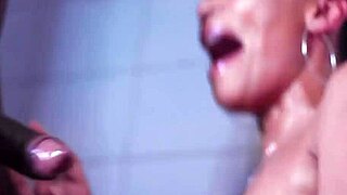 Milf Gets Soaked in POV Shower with Big Black Cock Action