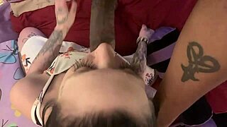 Goth beauty gets dominated by a black cock