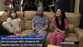 Dr. Tampa's naughty nurse and her tiny tits in leggings