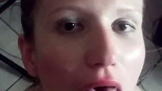 Lena Starr gets cum in her eye in an interracial scene