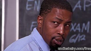 Horny teacher and student in hardcore interracial sex scene