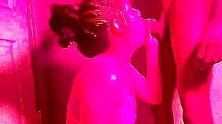 Young girl gets a facial with a big black cock and chokes on it