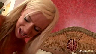 Spying on Old Man in Shower Turns Into Rough Blonde Action