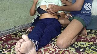 Step siblings having sex in the bedroom