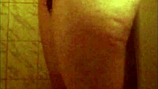 spying on perfect ebony ass in steamy shower