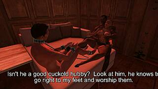 watching my cuckold goddess wife take anal in cartoon fantasy