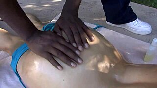 A black guy with fat cock pushed it into tight ass hole