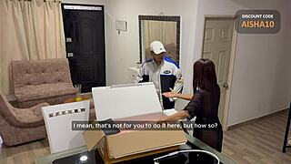 Latina babe craves intense action before delivery