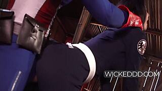 Captain America and Black Widow's passionate encounter - Starring Jayden James and Josh Rivers