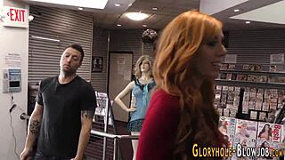 hey, watch this redhead gobble black rod