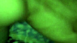 A dark-skinned woman getting penetrated by a well-endowed man