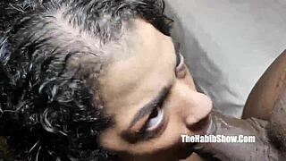 Ebony goddess spits and slobbers on a BBC king