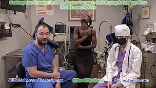 Black nurse Stacy Shepard and Dr. Tampa in a steamy gynecological exam scene