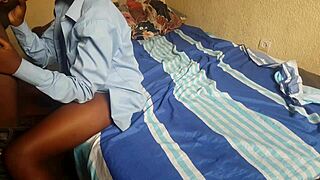 African teen gets missionary style in homemade video