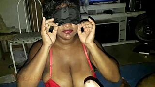 A deepthroat and a titfuck from an amateur couple